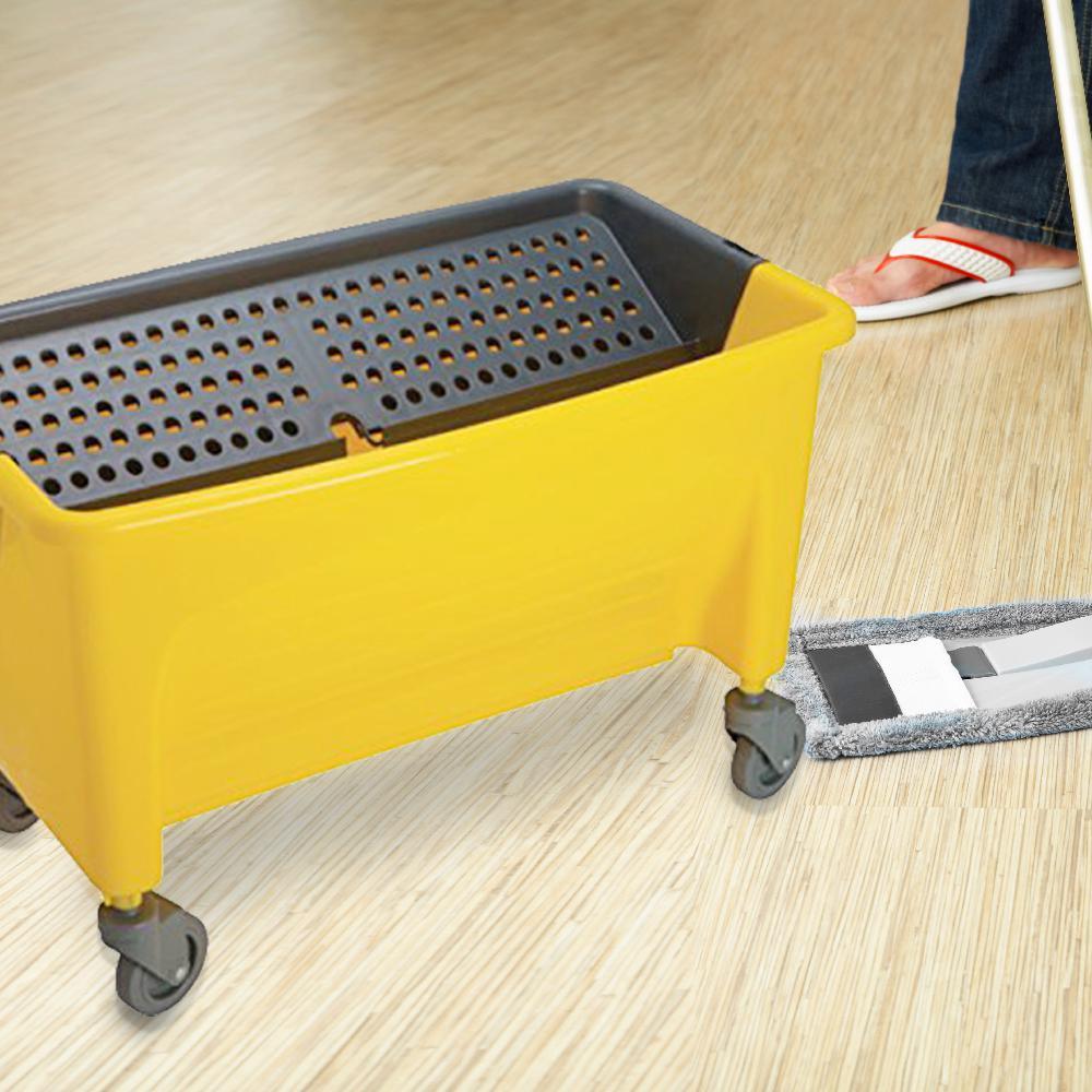 18 Gal. Microfiber Mop Bucket, Yellow - Super Arbor