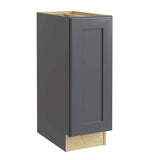 Home Decorators Collection Grayson 9 in. W x 24 in. D x 34.5 in. H Assembled Plywood Full Height Door Base Kitchen Cabinet in Deep Onyx LH