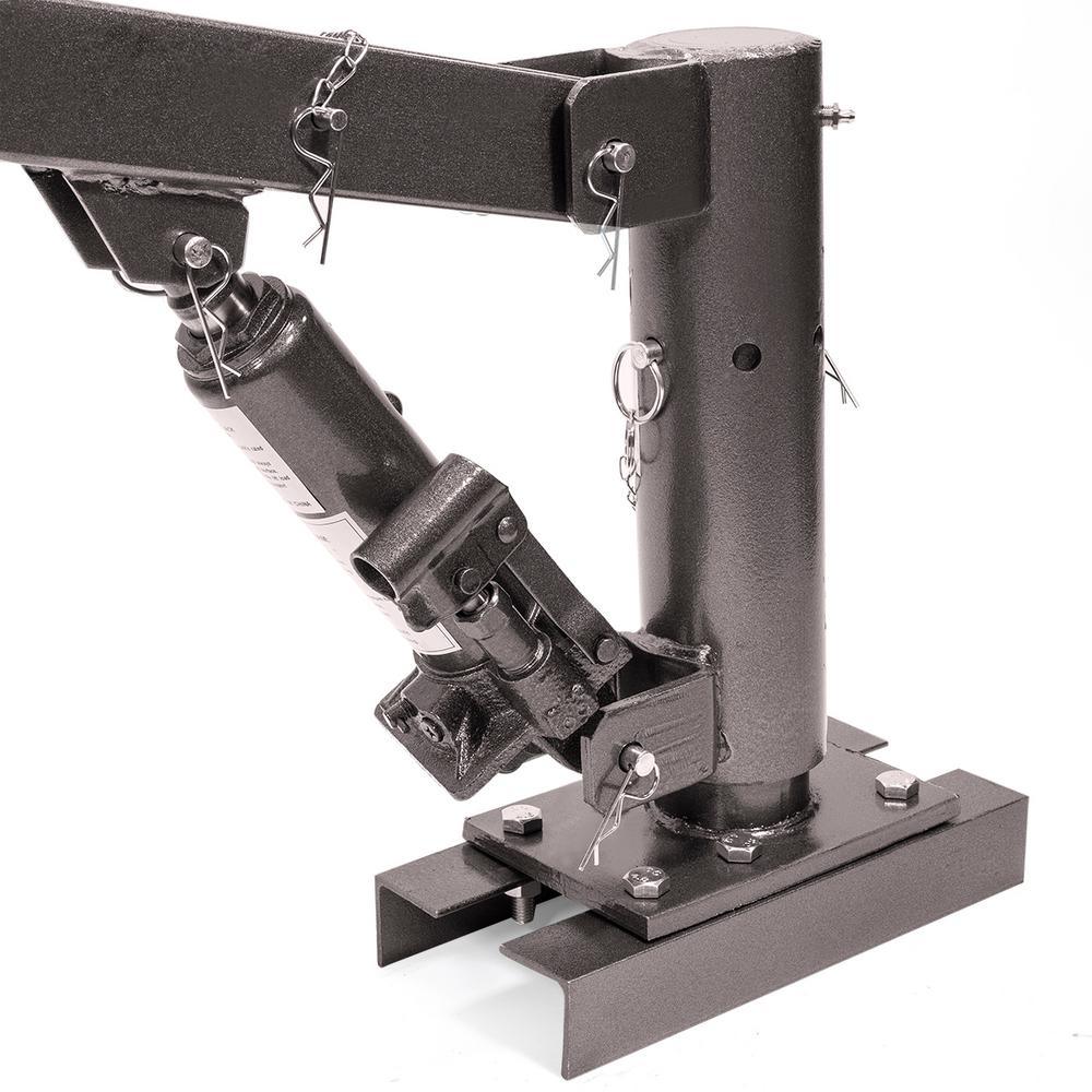 Stark 1100 lbs. Capacity Hitch Mounted Crane Hydraulic Lift Hoist for Pickup Trucks - Super Arbor