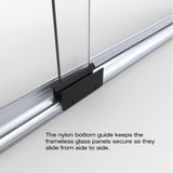 Infinity 58-1/2 in. x 57 in. Semi-Frameless Sliding Bathtub Door in Brushed Nickel - Super Arbor