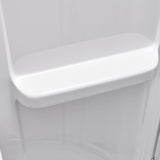 Maia 34 in. x 79.50 in. Corner Drain Corner Shower Kit in Clear and Chrome - Super Arbor