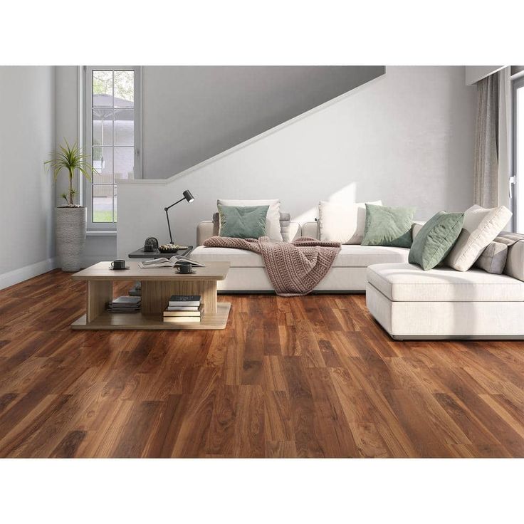 TrafficMaster Brunswick Oak 7 mm T x 8 in. W Laminate Wood Flooring (23.9 sqft/case)