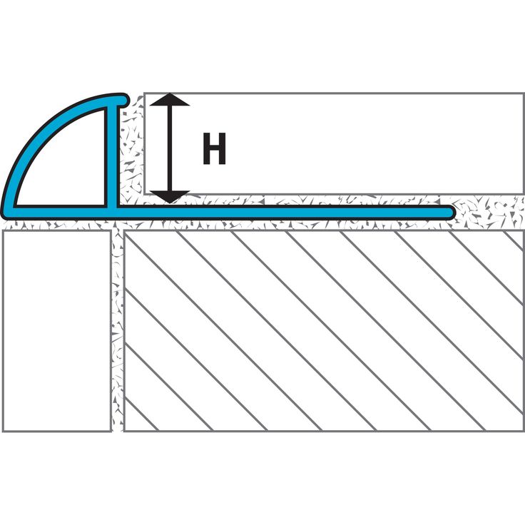 Round Edge 3/8 in. Brushed Black Profile