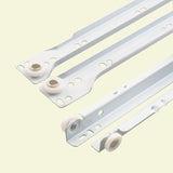 17-3/4 in. White Painted Steel Bottom-Mount Self-Closing Drawer Slides (1-pair)