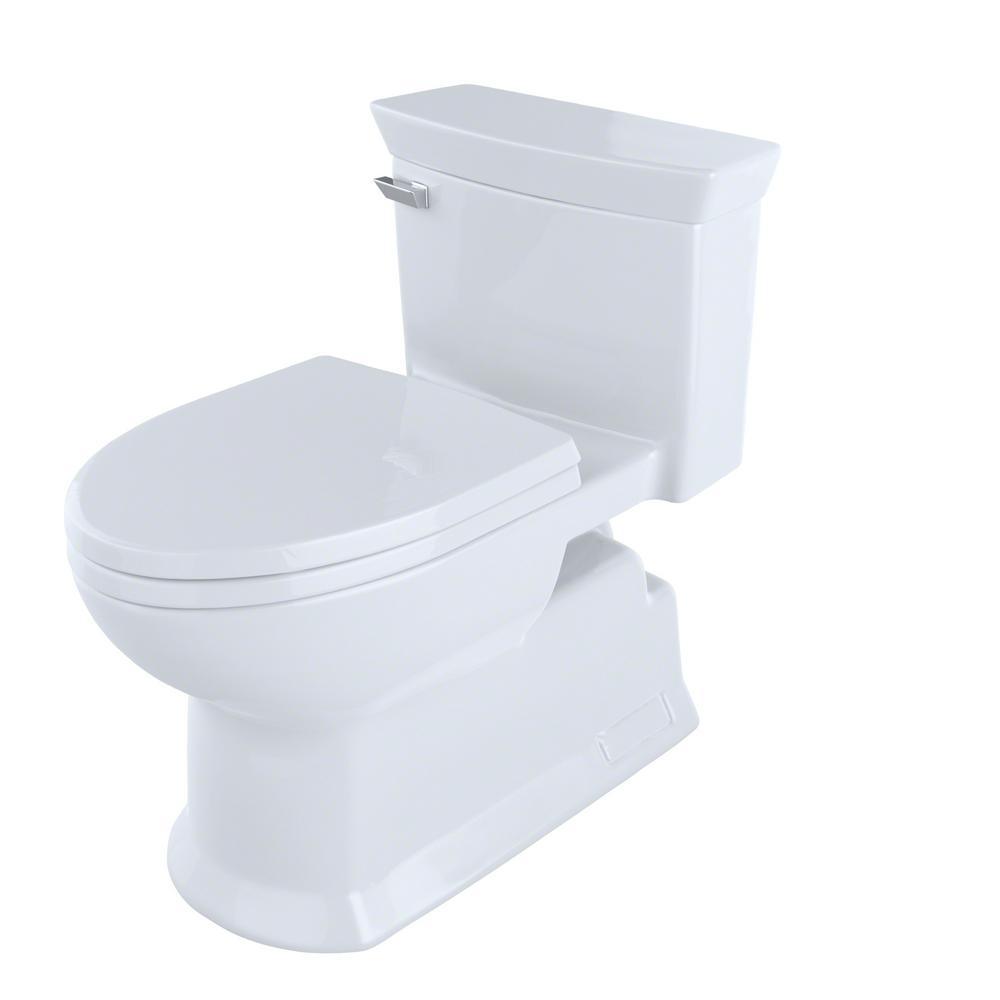 Eco Soiree 1-Piece 1.28 GPF Single Flush Elongated Skirted Toilet with CeFiONtect in Sedona Beige - Super Arbor