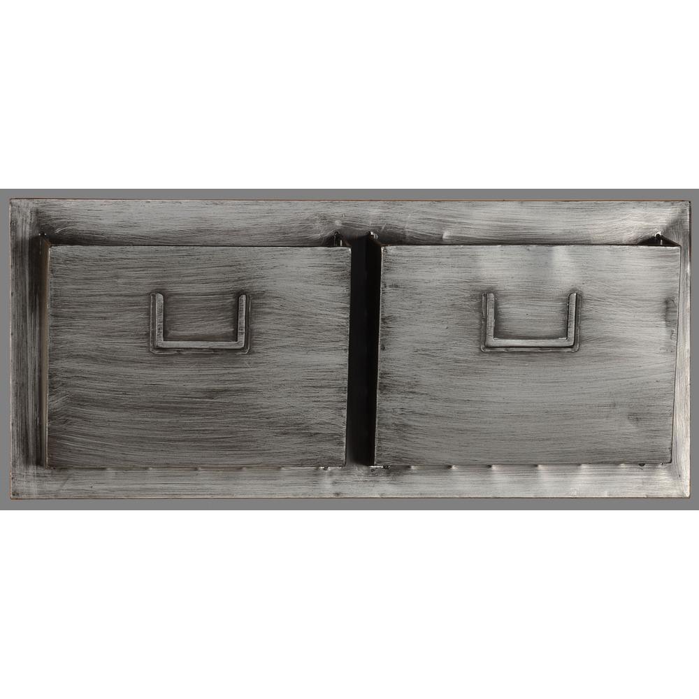 Industrial Metal Two Slot Mailbox - Horizontal - Super Arbor