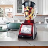Designed for Life 48 oz. 7 Speed Red Blender with Smoothie Cup