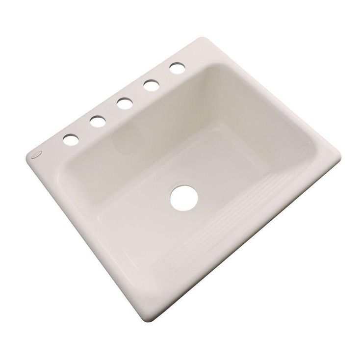 Kensington Drop-In Acrylic 25 in. 5-Hole Single Bowl Utility Sink in Black