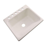 Kensington Drop-In Acrylic 25 in. 5-Hole Single Bowl Utility Sink in Black