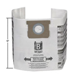 High-Efficiency Size B Dust Collection Bags for 5 to 10 Gal. RIDGID Wet/Dry Shop Vacuums, except HD06001 (2-Pack) - Super Arbor