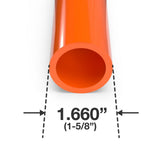 1-1/4 in. x 5 ft. Orange Furniture Grade Schedule 40 PVC Pipe (2-Pack) - Super Arbor