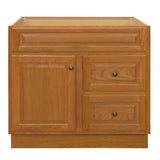 Hampton 36 in. W x 21 in. D x 33.5 in. H Bathroom Vanity Cabinet Only in Oak