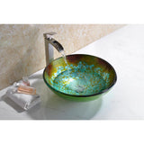 Tara Deco-Glass Vessel Sink in Glacial Blaze - Super Arbor