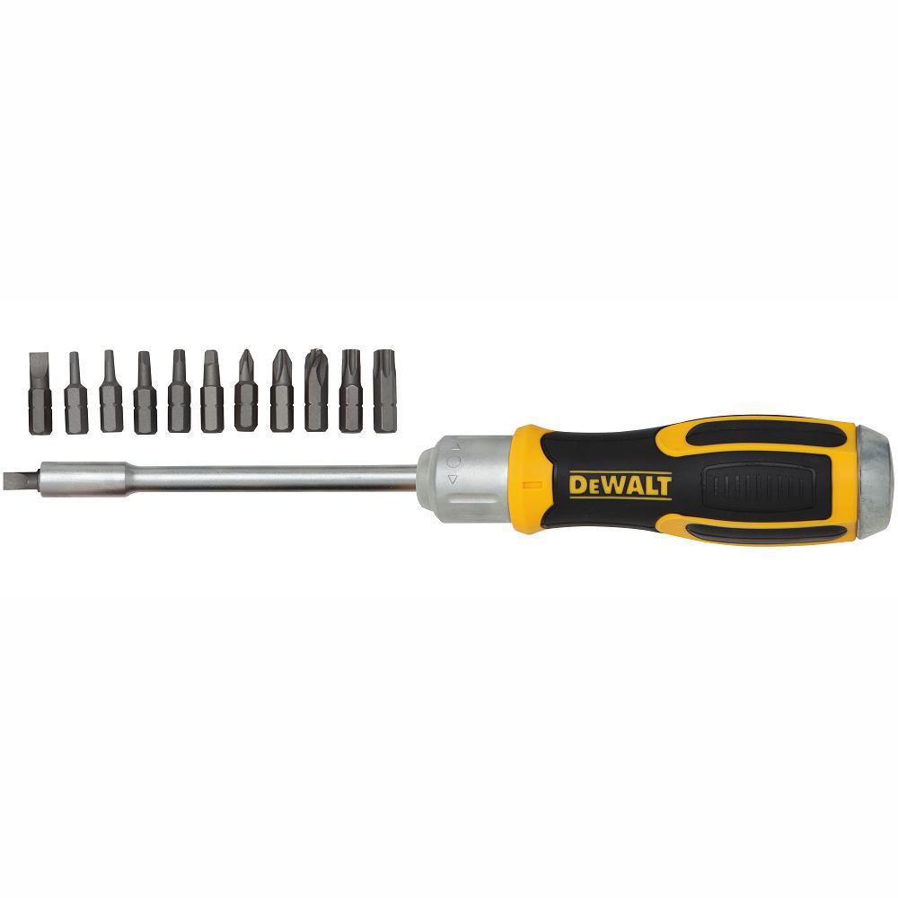 Ratcheting Screwdriver with Removable Bar and 12 Bits - Super Arbor