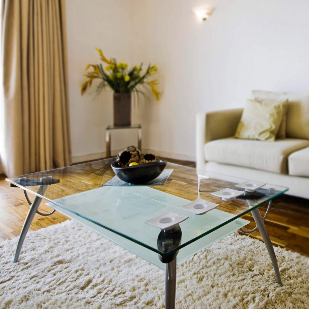 36 in. x 48 in. Clear Rectangle Glass Table Top 3/8 in. Thick Pencil Polish Tempered Touch Corners - Super Arbor