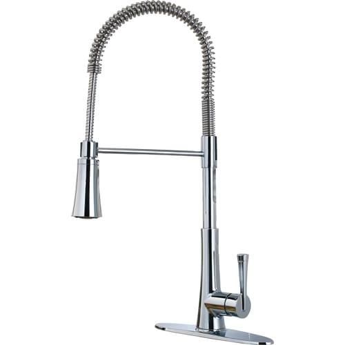 Pfister Zuri Polished Chrome 1-Handle Deck-Mount Pre-rinse Handle Kitchen Faucet (Deck Plate Included)