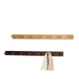 24 in. L Decorative Bamboo 7-Peg Wall Mount Wood Rack