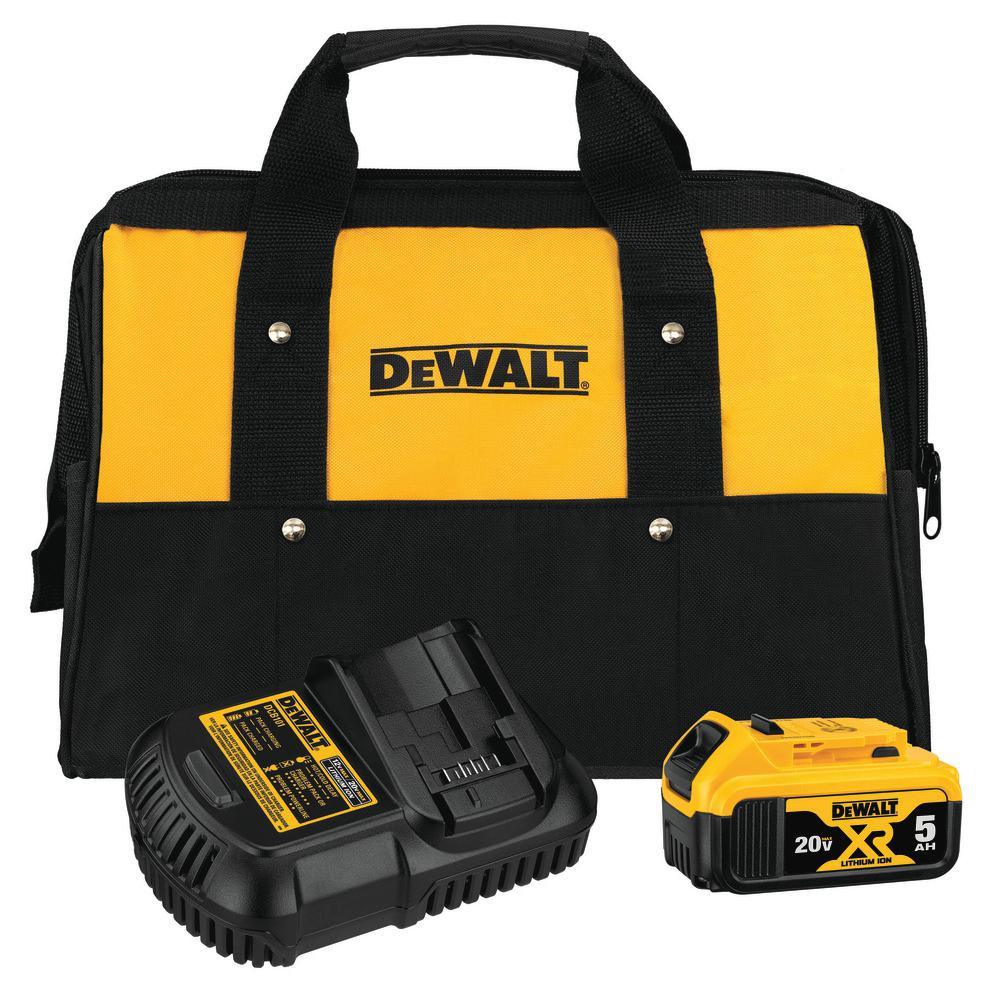 20-Volt MAX Li-Ion Cordless Band Saw (Tool-Only) with 4-1/2 in. Grinder (Tool-Only), Battery 5 Ah, Charger and Kit Bag - Super Arbor