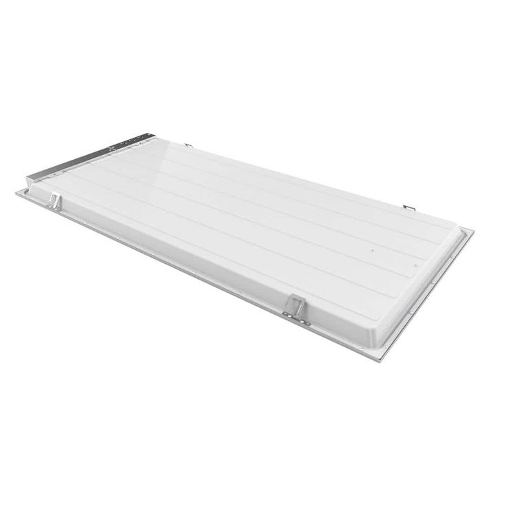 Commercial Electric 2 ft. x 4 ft. White Integrated LED Flat Panel Troffer Light Fixture at 5000 Lumens, 4000K Bright White
