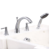 Builder's Choice 53 in. Left Drain Quick Fill Walk-In Soaking Bath Tub in White - Super Arbor