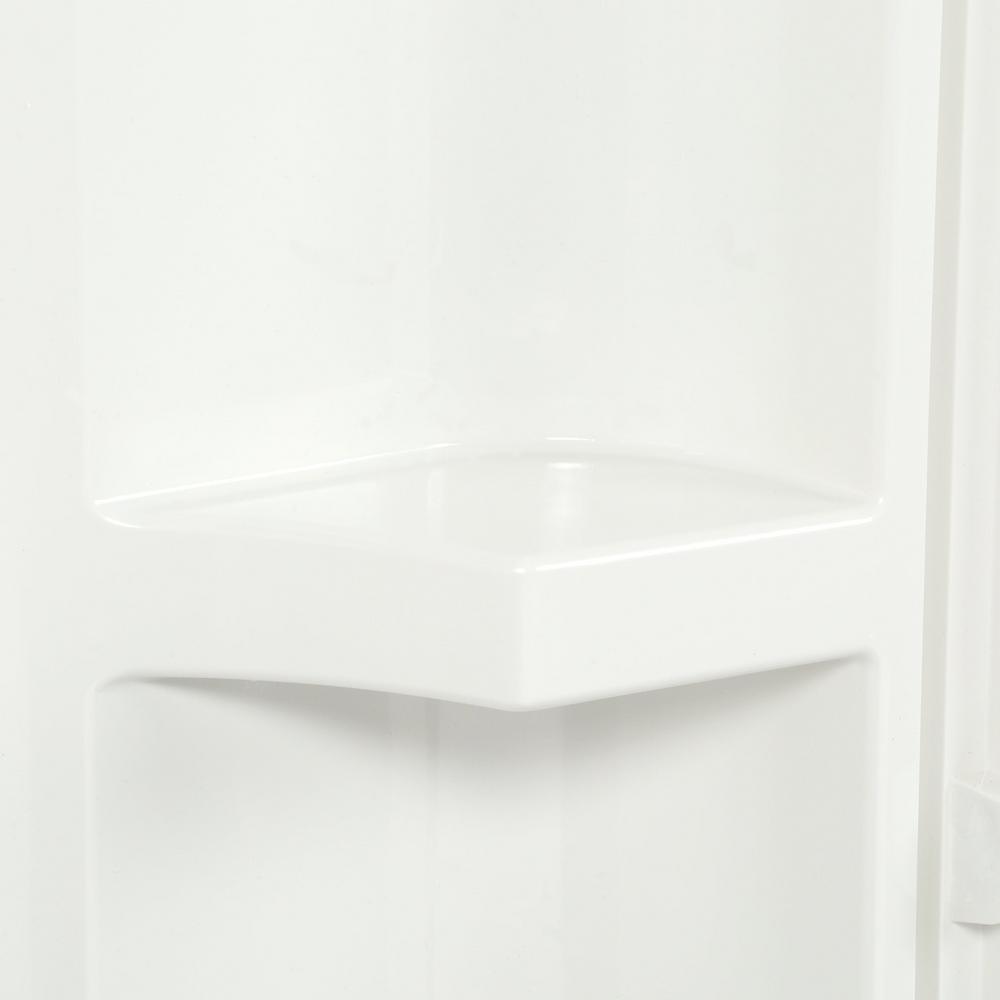 Ensemble 36 in. x 72-1/2 in. 1-Piece Direct-to-Stud Shower Back Wall in White - Super Arbor