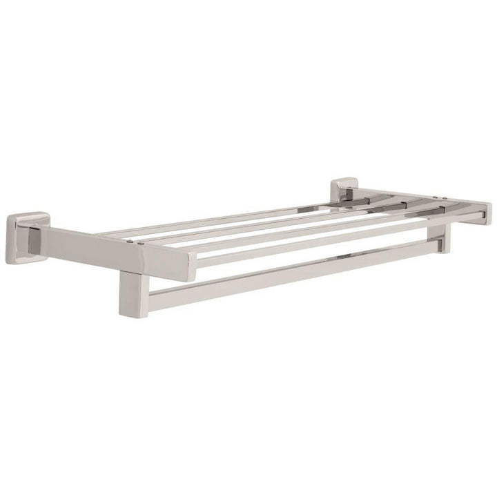 Century 24 in. W Towel Shelf with Towel Bar in Bright Stainless - Super Arbor