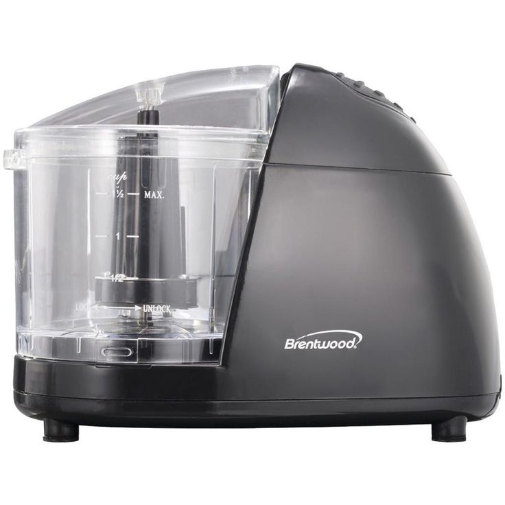 1.5-Cup Single Speed Black Food Chopper