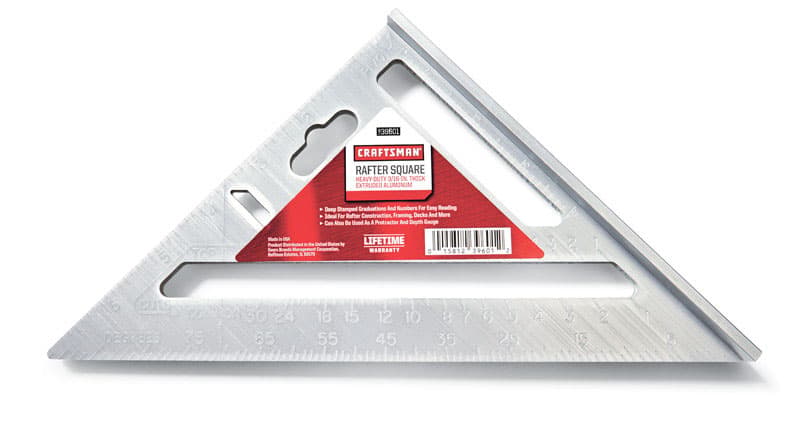 Craftsman 7 in. Aluminum Rafter Square - Durable and Lightweight