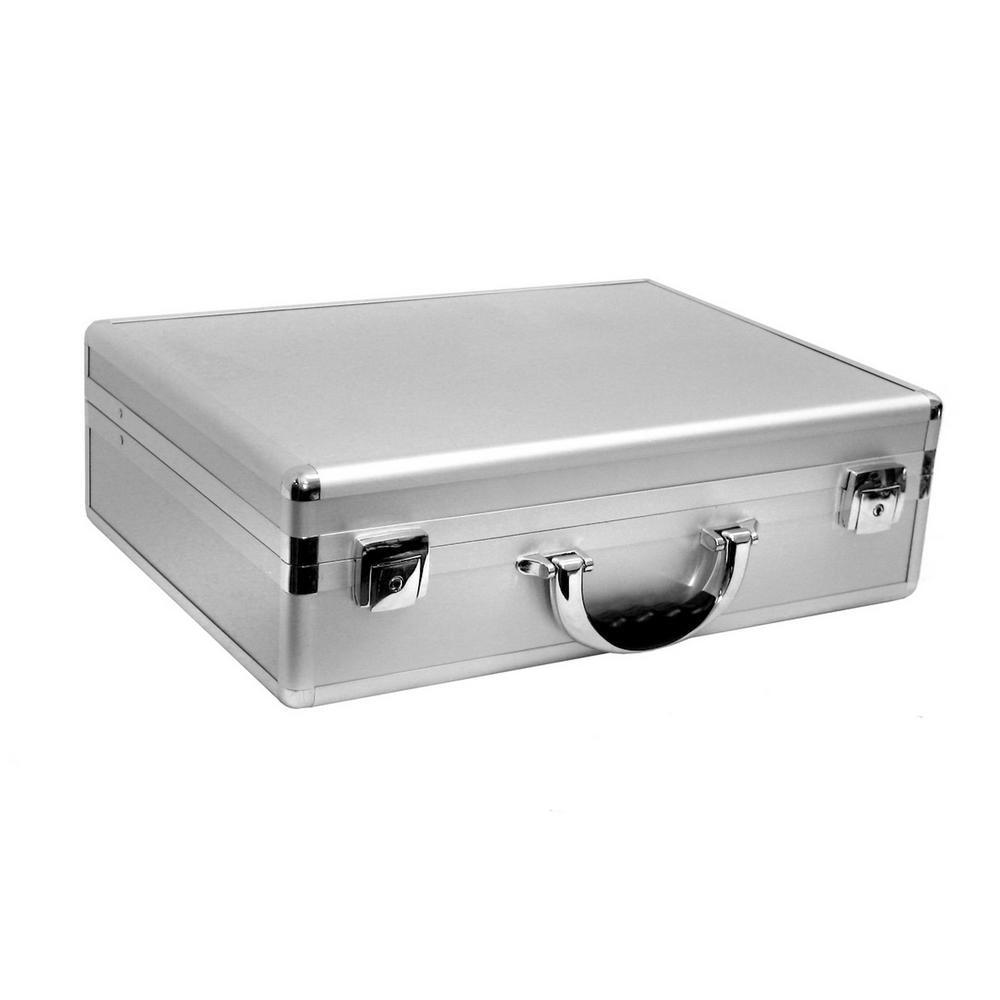 15 in. Smooth Aluminum Tool Case with Foam in Silver - Super Arbor