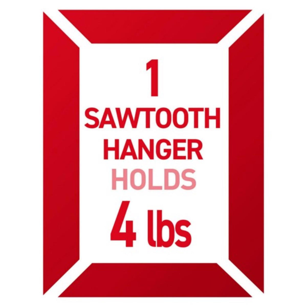 3M Command White Sawtooth Picture Hanger, 4 lb Capacity, 1 Pack