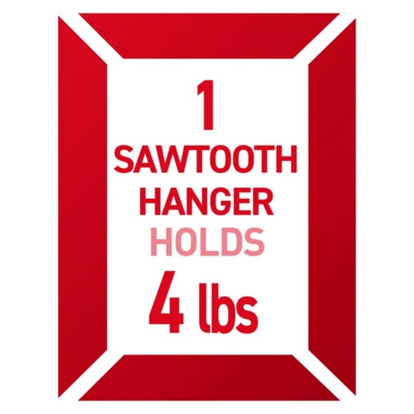 3M Command White Sawtooth Picture Hanger, 4 lb Capacity, 1 Pack