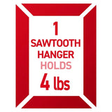 3M Command White Sawtooth Picture Hanger, 4 lb Capacity, 1 Pack
