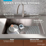 KOHLER Ludington Farmhouse Apron Front Stainless Steel 32 in. Single Bowl Kitchen Sink Kit with Accessories