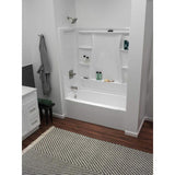 Classic 500 60 in. x 30 in. Alcove Left Drain Bathtub and Wall Surrounds in High Gloss White