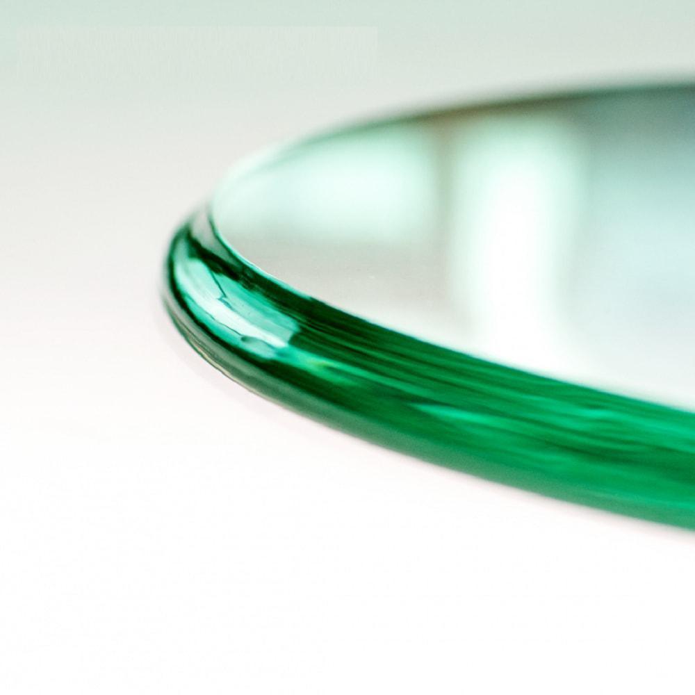 48 in. Clear Round Glass Table Top, 3/4 in. Thickness Tempered Ogee Edge Polished - Super Arbor