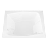 Amethyst 6 ft. Acrylic Center Drain Rectangular Drop-in Non-Whirlpool Bathtub in White - Super Arbor