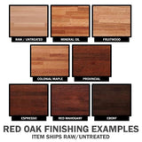 Sparrow Peak Red Oak 6-ft Natural Straight Butcher Block Oak Kitchen Countertop