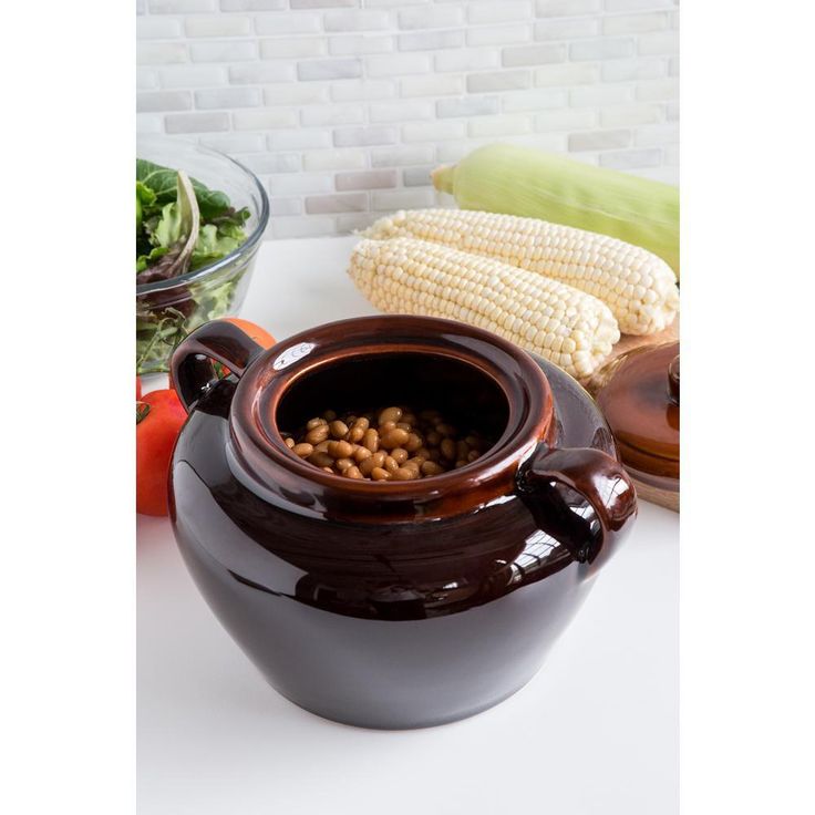 Stoneware Bean Pot