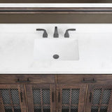 Drysdale 48 in. Wx 34.5 in. H Bath Vanity in Sable with Engineered Stone Vanity Top in Lgt Vein Carrera with White Basin - Super Arbor