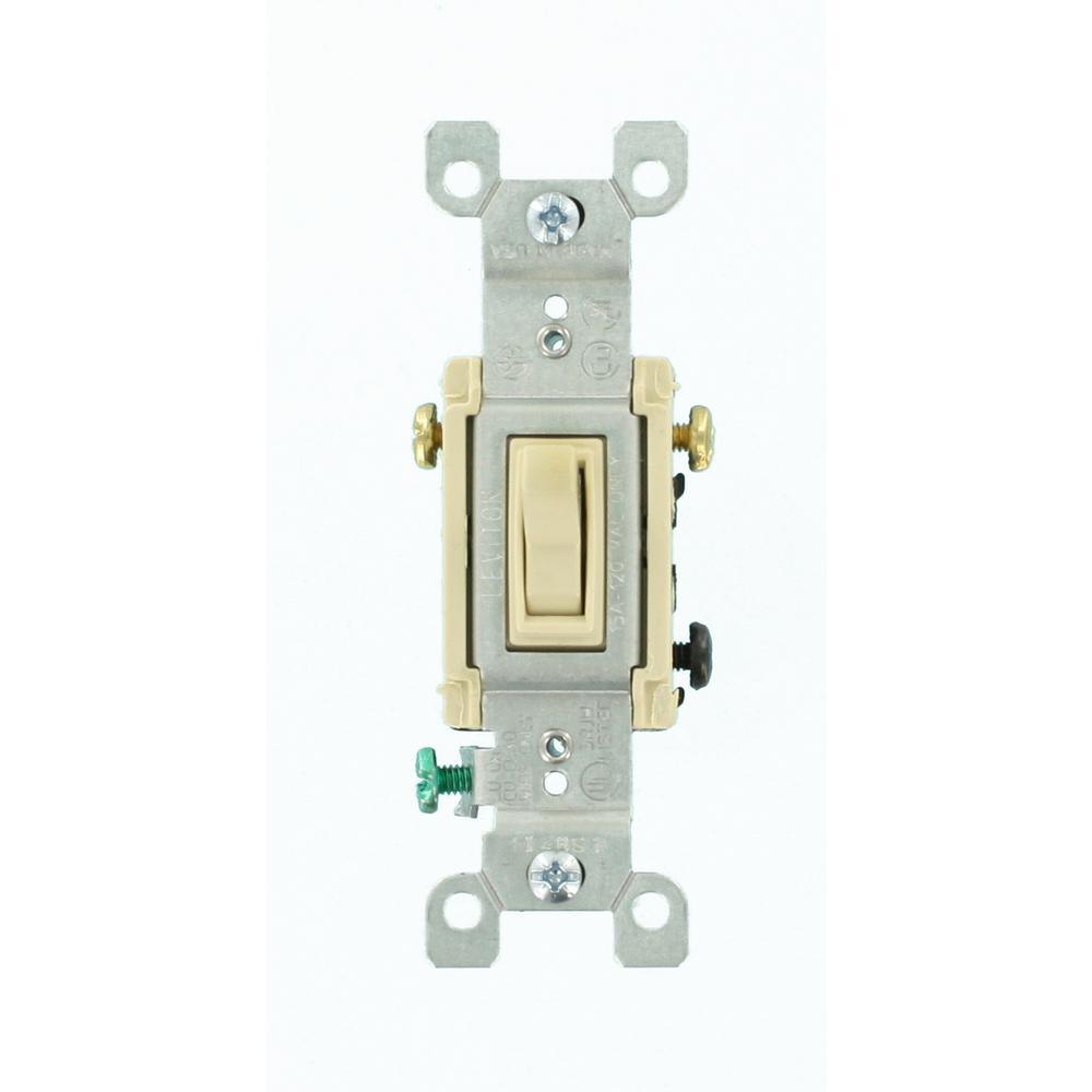 15 Amp 3-Way Toggle Switch, White - Super Arbor