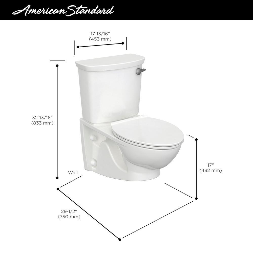 Glenwall VorMax 1.28 GPF Single Flush Toilet with Left Hand Trip Lever in White (Seat Not Included) - Super Arbor