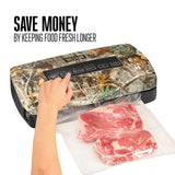 Realtree Edge Camouflage Food Vacuum Sealer with Roll Storage and Bag Cutter