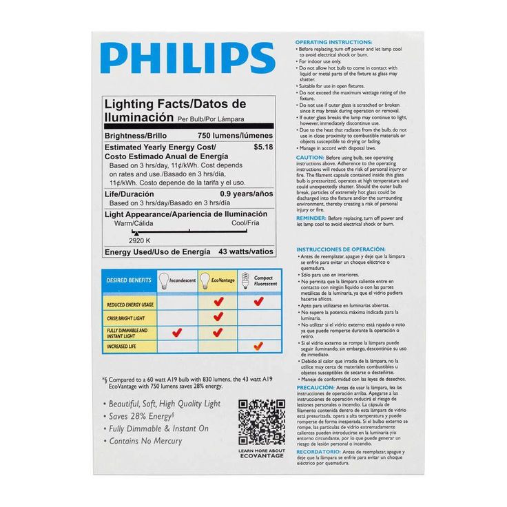 Philips 50-Watt Equivalent A19 Dimmable Energy Efficient Halogen Light Bulb Soft White (2920K) (24-Pack)
