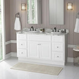 Glacier Bay Hampton 60-Inch Bathroom Vanity Cabinet in White