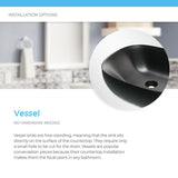 MR Direct Vessel Sink in Matte Black