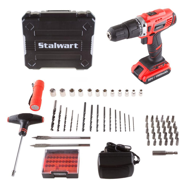 20-Volt Lithium Ion 1/2 in. 2 Speed Hammer Drill Set - Super Arbor