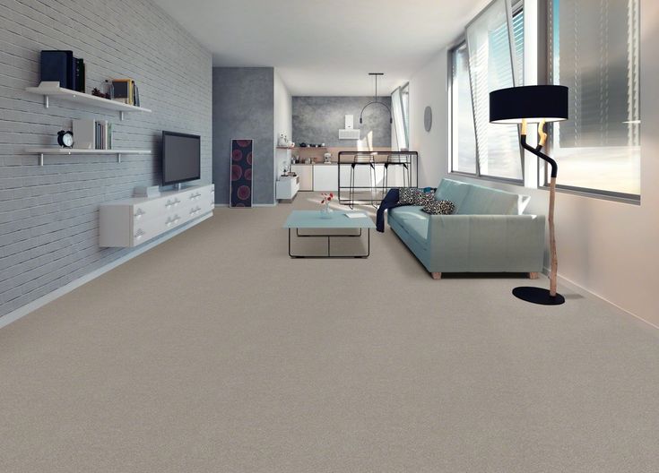 STAINMASTER Essentials Blue Diamonds I 15-ft Greige Textured Carpet (Indoor)