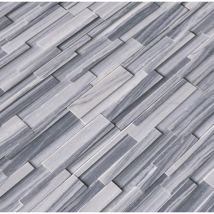 Alaska Gray 3D Ledger Panel 6 in. x 24 in. Honed Marble Wall Tile (10 cases / 60 sq. ft. / pallet)