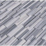 Alaska Gray 3D Ledger Panel 6 in. x 24 in. Honed Marble Wall Tile (10 cases / 60 sq. ft. / pallet)
