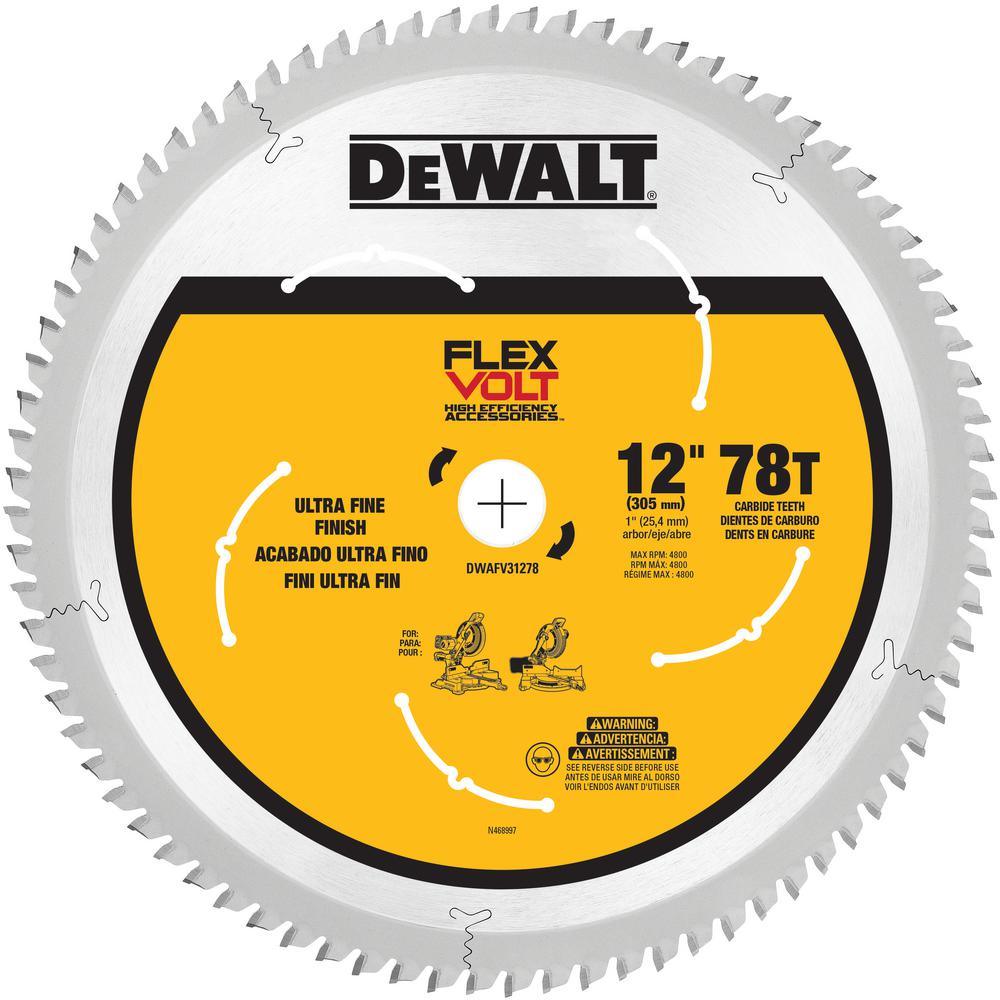 FLEXVOLT 12 in. 60-Teeth Carbide-Tipped Miter Saw Blade (2-Pack) - Super Arbor
